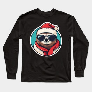 Sloth Christmas Drawing Long Sleeve T-Shirt